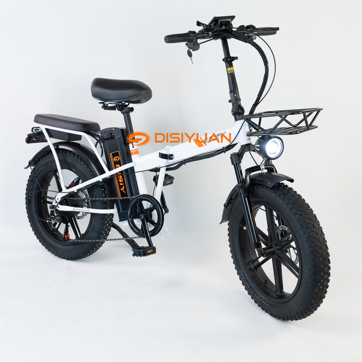 DISIYUAN Foldable Fat Tire 20INCH Adult Bicycle Electric  motor 48V 13AH 7 Speed Mountain Bike
