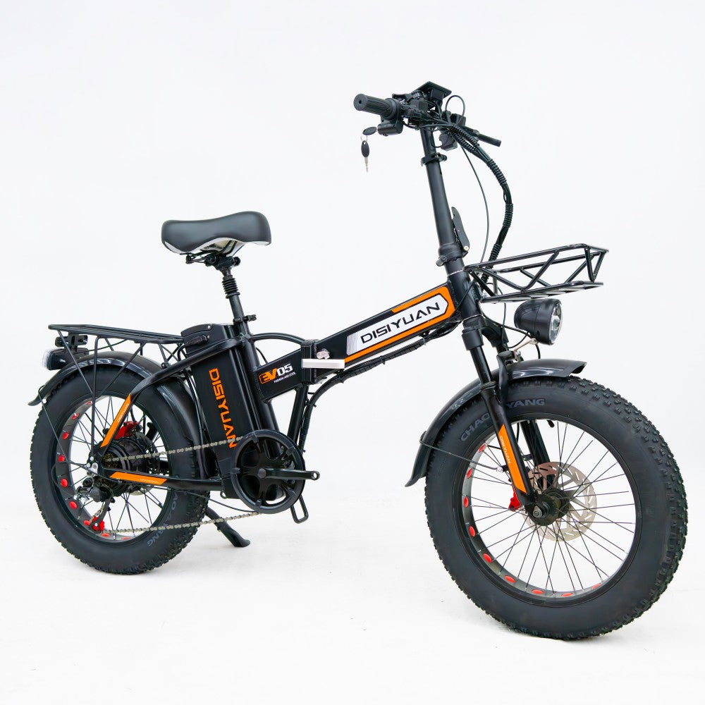 Disiyuan Electric Motor Bike D5 Electric Mountain Bike Fat Tire Bicycle 500W Electric Folding City Bike