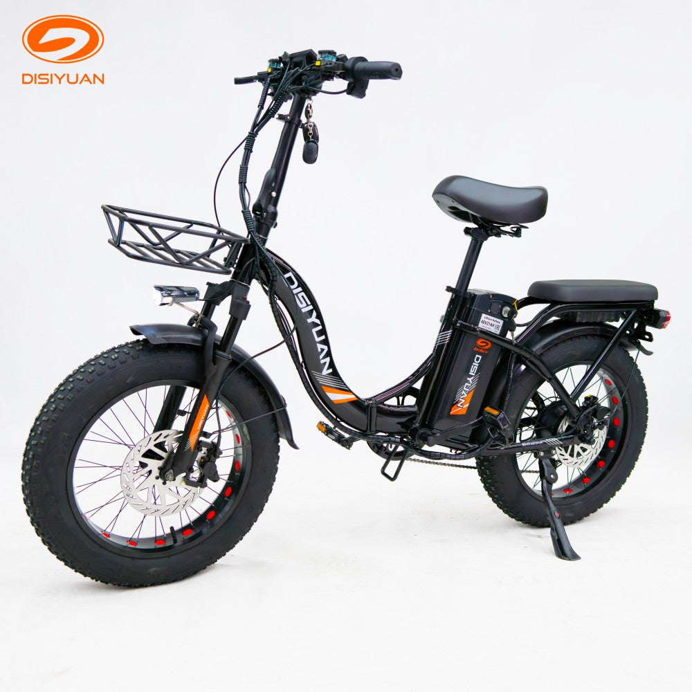 Disiyuan Electric Motor Bike D3 Electric Mountain Bike Fat Tire Bicycle 500W Electric Folding City Bike