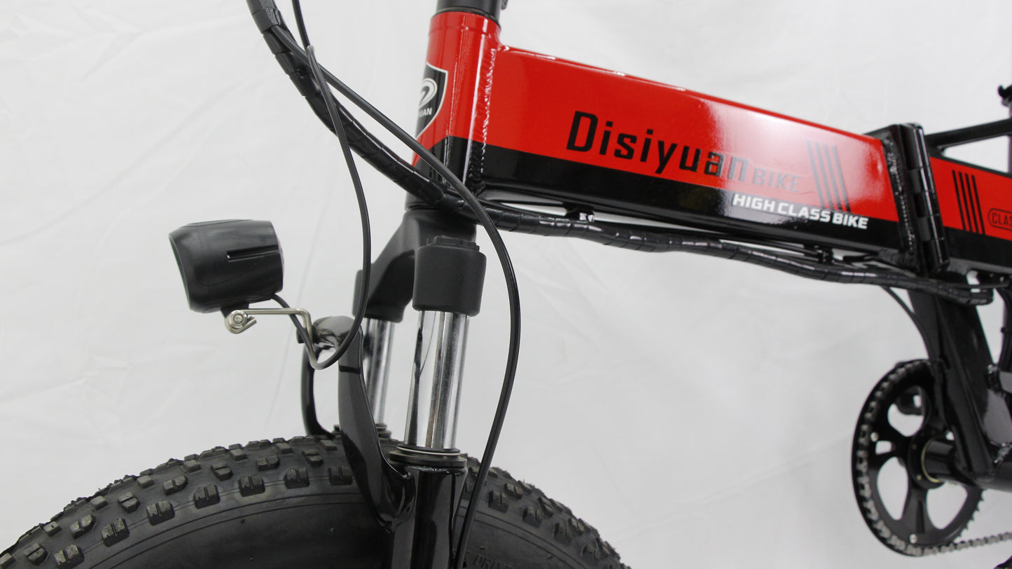 DISIYUAN 20x4.0" Fat Tire Foldable Ebike 350W 500W 1000W Folding Electric Bike